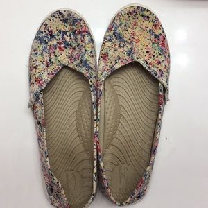 Rocketdog paint splatter slip ons
